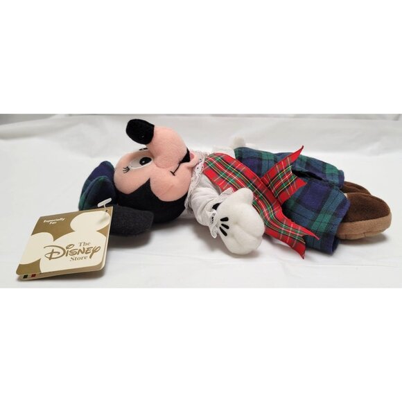 Vintage Disney Store Highland Minnie Mouse 9" Beanbag Plush Doll Tag NOS - Lot A - Picture 4 of 13